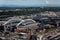 CenturyLink and Safeco field with Mount Rainier on the horizion