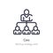 ceo outline icon. isolated line vector illustration from startup stategy and collection. editable thin stroke ceo icon on white