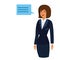 Ceo owner woman cartoon flat vector illustration concept
