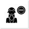 CEO woman glyph icon