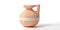 Ceramic ancient greek small container with handle isolated against white background. 3d illustration