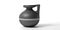 Ceramic ancient greek small pot with handle isolated against white background. 3d illustration