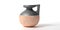 Ceramic ancient greek small vessel with handle isolated against white background. 3d illustration
