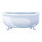 Ceramic bathtub icon, cartoon style