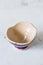 Ceramic bowl is handmade. Violet beige little bowl