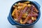 Ceramic bowl with spiral pasta