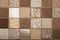 Ceramic brown square tiles