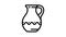 ceramic clay crockery line icon animation