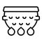 Ceramic colander icon outline vector. Cooking strainer