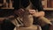 Ceramic craft male artist hands molding vase