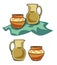 Ceramic Crockery Illustration. JPG and EPS