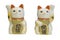 Ceramic doll Japanese welcoming lucky Cat.  Maneki Neko :Japanese characters means good luck or fortune