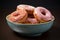 Ceramic donut bowl glazed perfection for delectable and stylish presentations