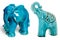 Ceramic elephant statuette, blue elephant