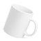 Ceramic empty white mug
