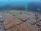 Ceramic floor tiles in Emperor Claudioâ€™s Ninfeum. Underwater archeology