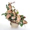 Ceramic flowerpot with artificial flowers