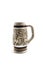 Ceramic german beer mug on white background