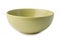 Ceramic green plate or bowl on white background with clipping path