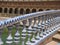 Ceramic handrails on bridge in Seville