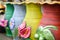 Ceramic handycrafts in the shops along the main road of San Juan Oriente in the highlands between Granada and Masaya, Nicara