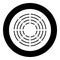 Ceramic heater symbol type cooking surfaces sign utensil destination panel icon in circle round black color vector illustration