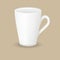 Ceramic latte coffee cup