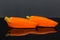 Ceramic orange peppers salt and pepper shakers