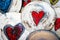 Ceramic plates with hearts