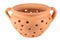 Ceramic pot with holes for baking chestnuts