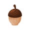 Ceramic salt shaker or pepper in the form of a acorn. Vector illustration.