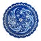 Ceramic souvenir plate with ornament