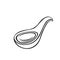 Ceramic spoon or scoop outline icon