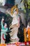 Ceramic Statue of Kuan Yin, the Goddess of Mercy inside Li Thi M