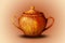 Ceramic sugar bowl decorated as apple dishes