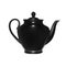 Ceramic teapot in the vector.