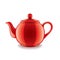 Ceramic teapot on white vector