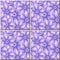 Ceramic tile pattern purple blue round daisy garden flower