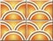 Ceramic tile pattern vintage orange yellow gradient scale curve