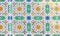 Ceramic tiles with bright oriental patterns. Oriental ornaments