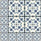 Ceramic tiles with floral pattern in Lisbon style