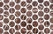 Ceramic tiles with voluminous brown circles. Tile Background