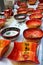 Ceramic utensils at street market in Provence, France