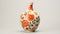 Ceramic vase adorned with floral motifs