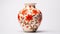 Ceramic vase adorned with floral motifs