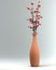 Ceramic vase with a flower