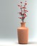 Ceramic vase with a flower