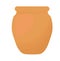 Ceramic vase vector stock illustration. Greek ancient jug. Tableware for flowers.