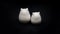 Ceramic white salt and pepper shaker