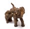 Ceramics elephant with elephant calf